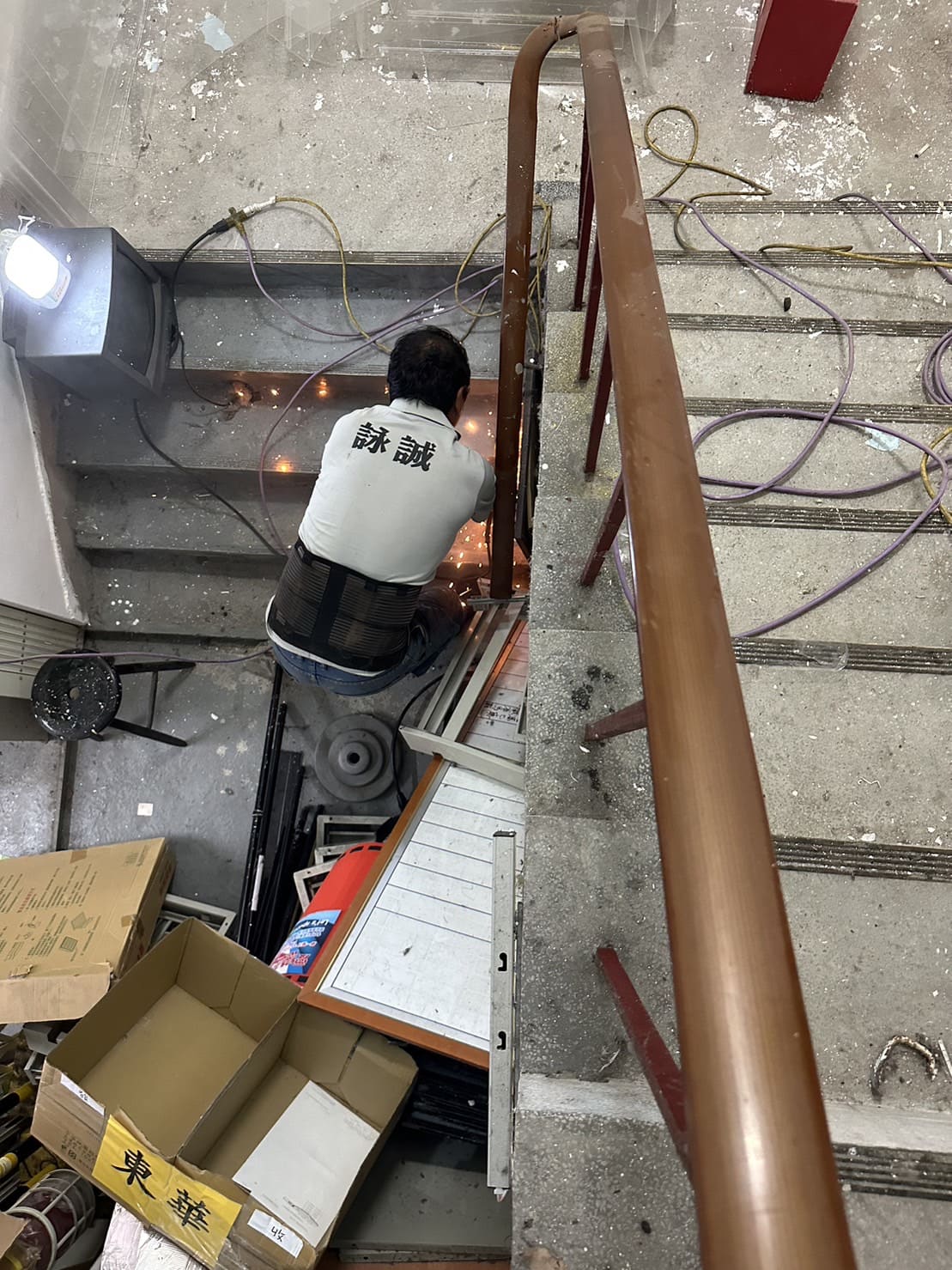 拆+新建白鐵樓梯扶手-花蓮美崙